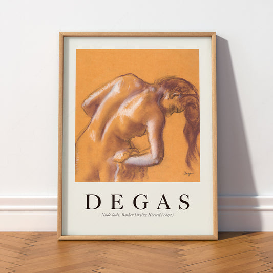 Edgar Degas Bather Drying Herself Art Print – Impressionist Wall Decor — artwork preview 2