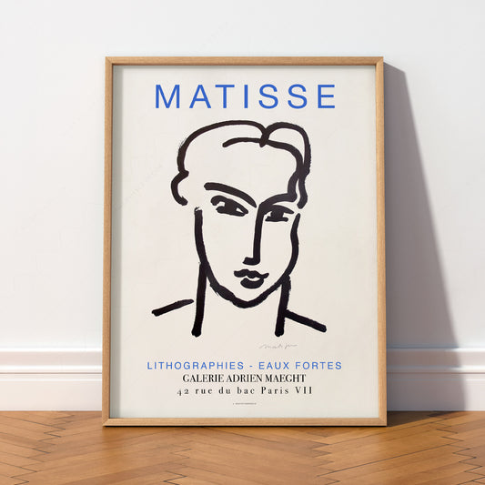 Henri Matisse Lithographies Exhibition Poster – Minimalist Line Art Print — artwork preview 2