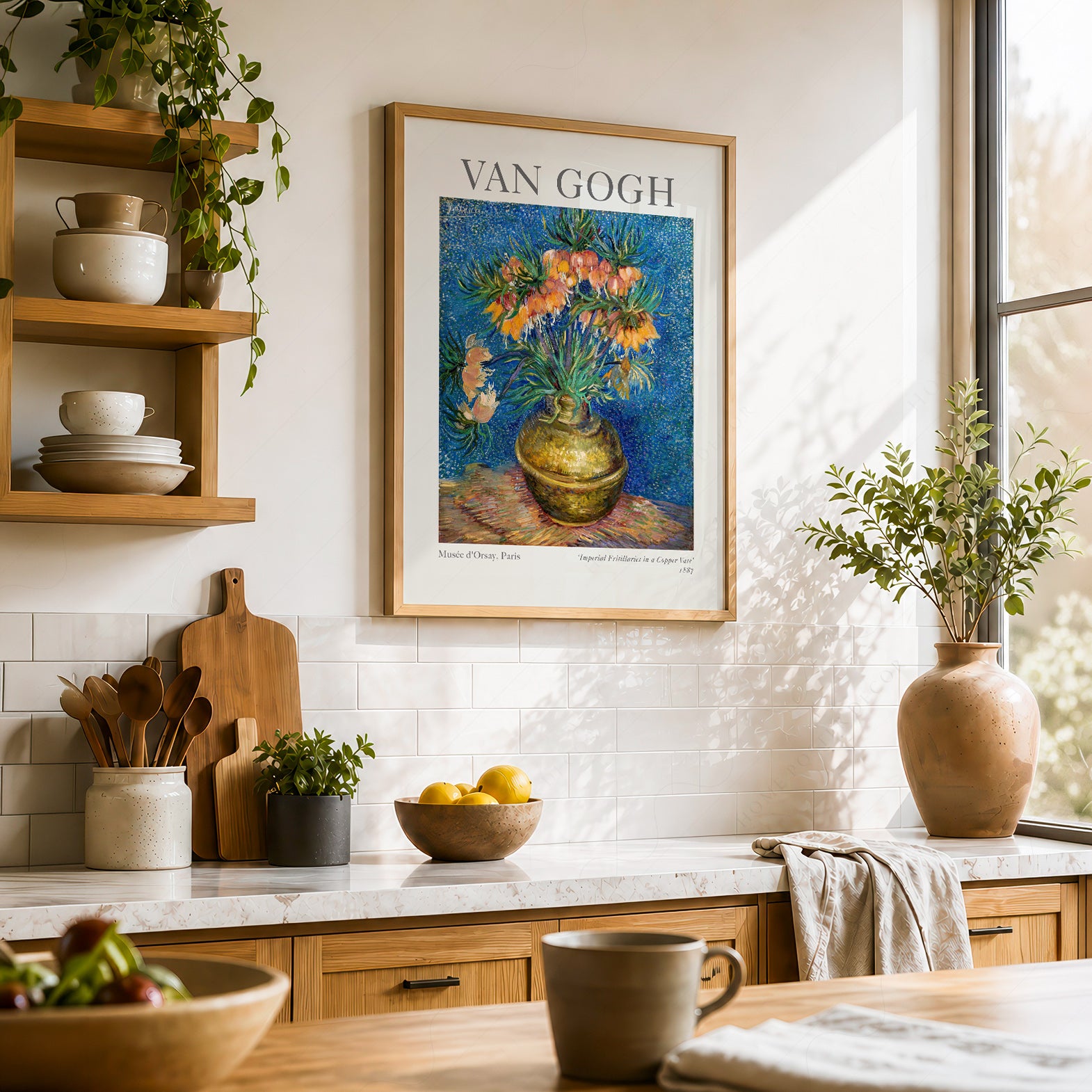 Van Gogh Imperial Fritillaries Copper Vase Art Print | Home Poster