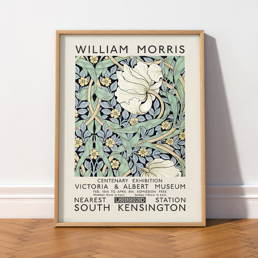 William Morris Pimpernel Exhibition Poster – Botanical Wall Art Print — artwork preview 2