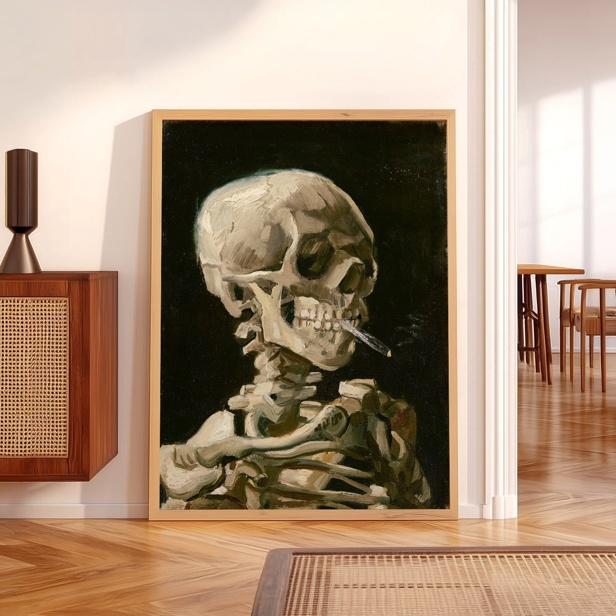 Vincent van Gogh Skeleton with a Burning Cigarette Art Print — artwork preview 5