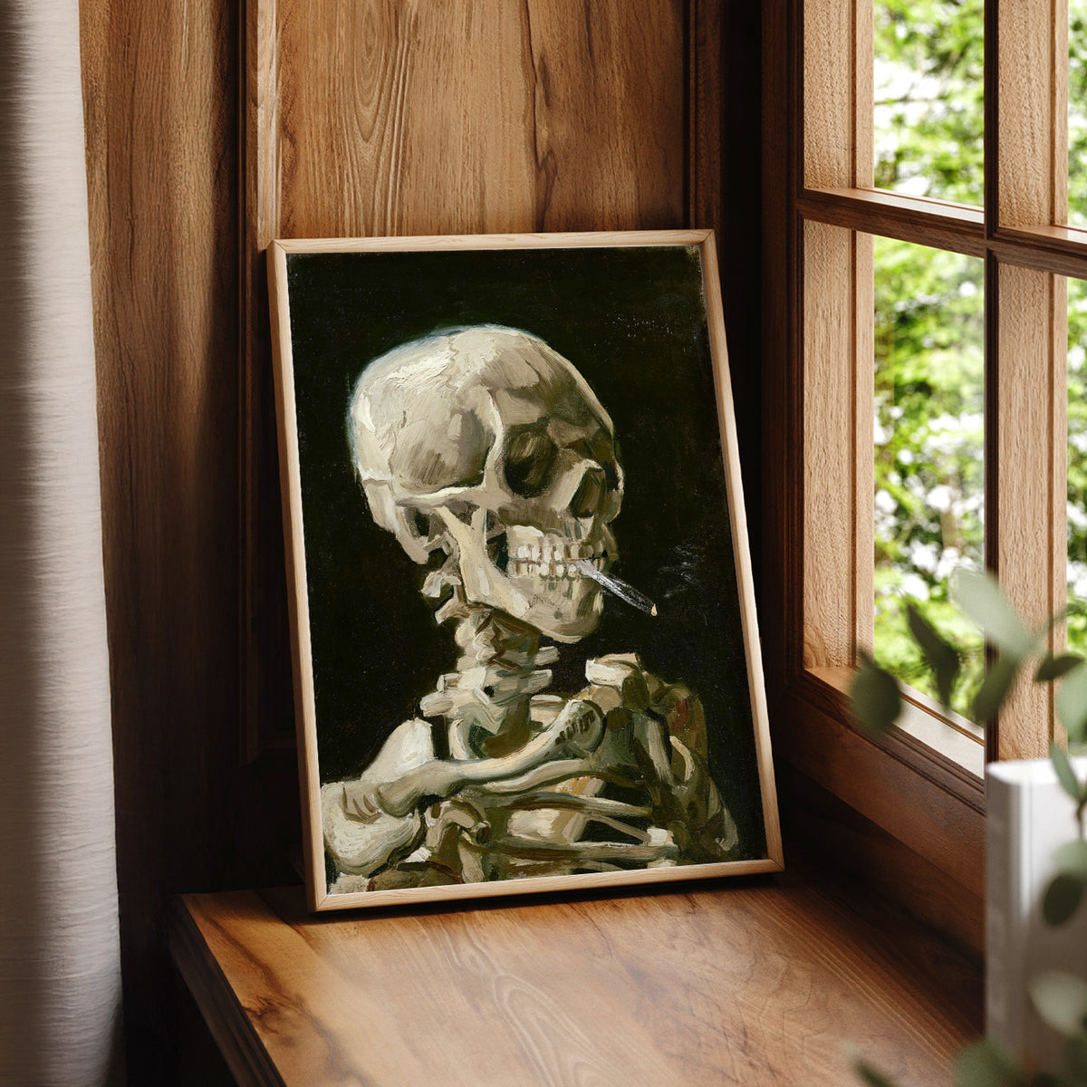 Vincent van Gogh Skeleton with a Burning Cigarette Art Print — artwork preview 7