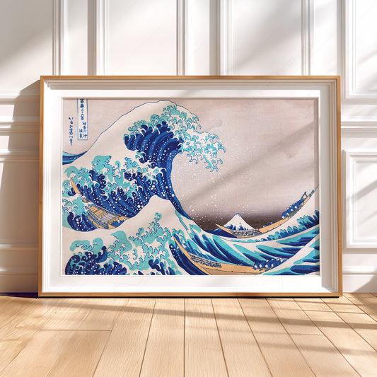 Katsushika Hokusai, The Great Wave off Kanagawa,  Japanese Ukiyo-e Wall Art — artwork preview 5