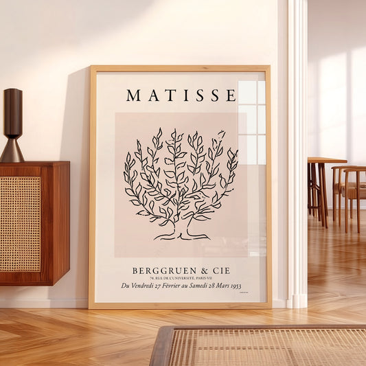 Henri Matisse Tree Drawing Exhibition Poster – Minimalist Line Art Print — artwork preview 5