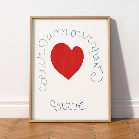 Henri Matisse Coeur d'Amour Epris Art Print – Verve Heart Poster — artwork preview 2