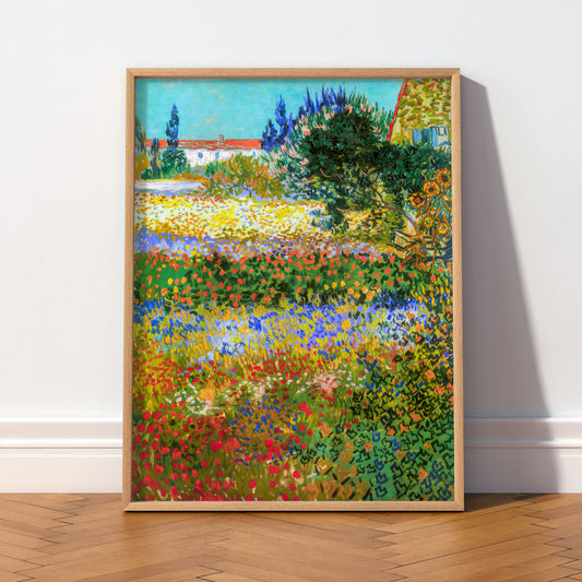 Vincent Van Gogh Flowering Garden Print – Famous Painting Wall Art — artwork preview 2