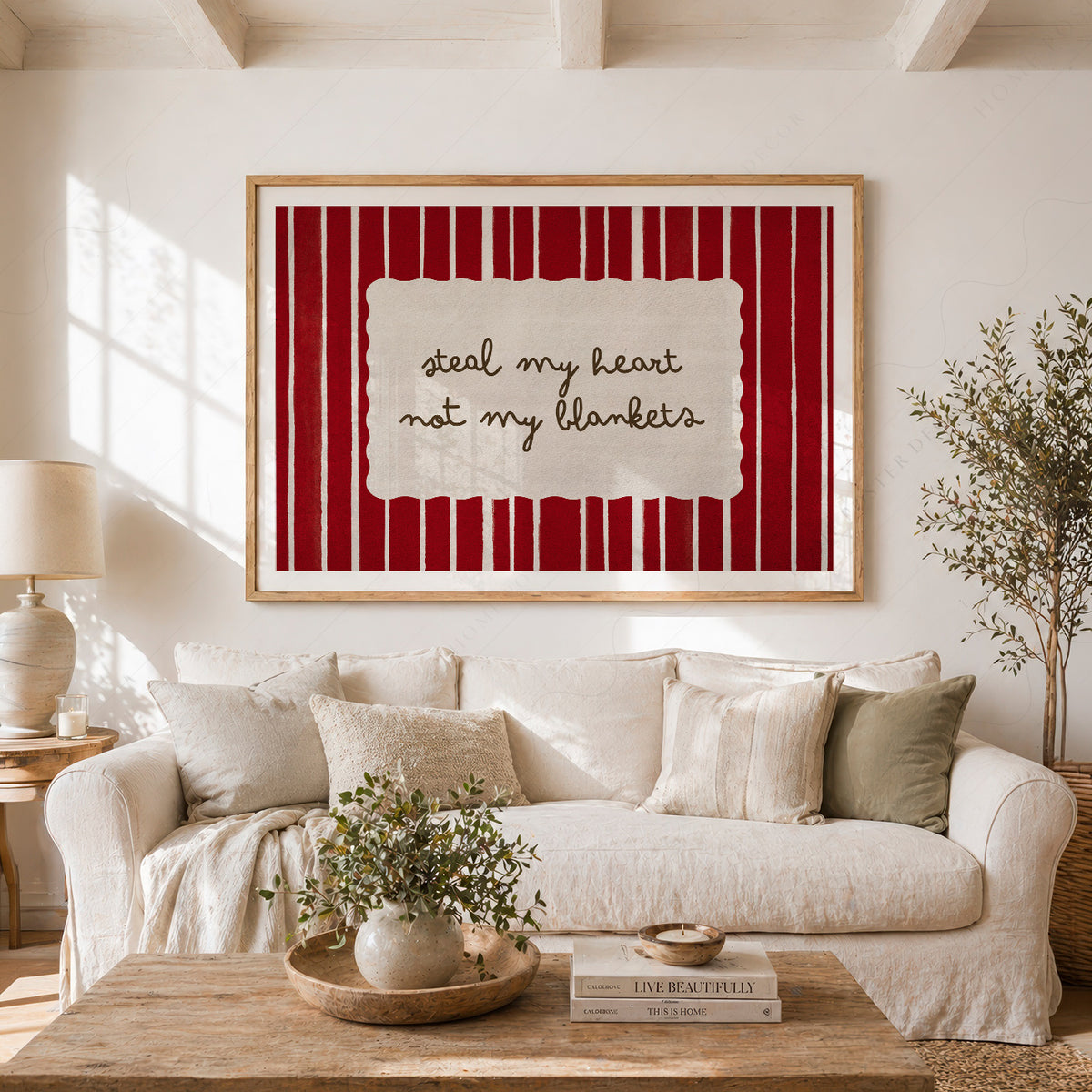 Steal My Heart Not My Blankets Quote Art Print — artwork preview 23