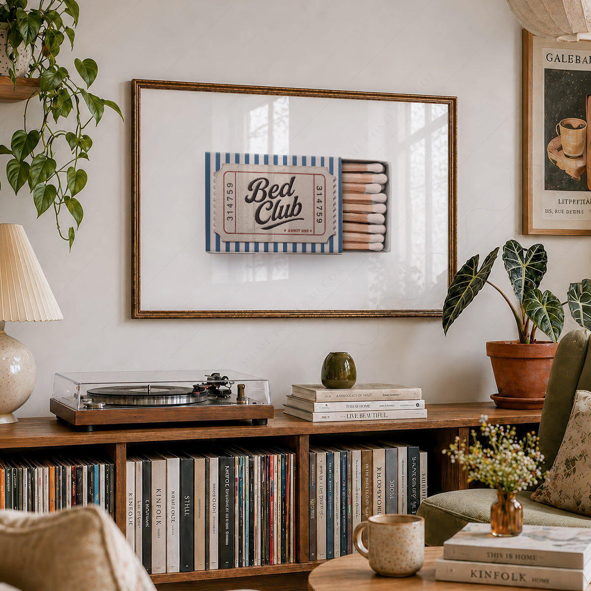 Bed Club Matchbox Art Print — artwork preview 19