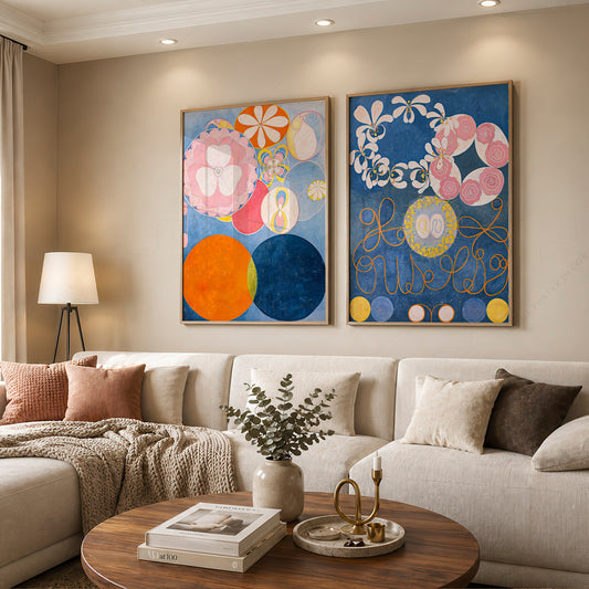 Hilma af Klint The Ten Largest Childhood Set of 2 Art Prints – Abstract Wall Art — artwork preview 12