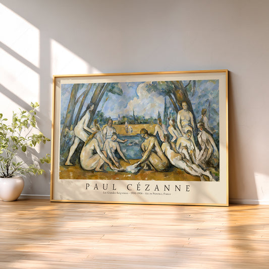 Paul Cezanne Bathers by the Water Exhibition Poster Art Print — artwork preview 2