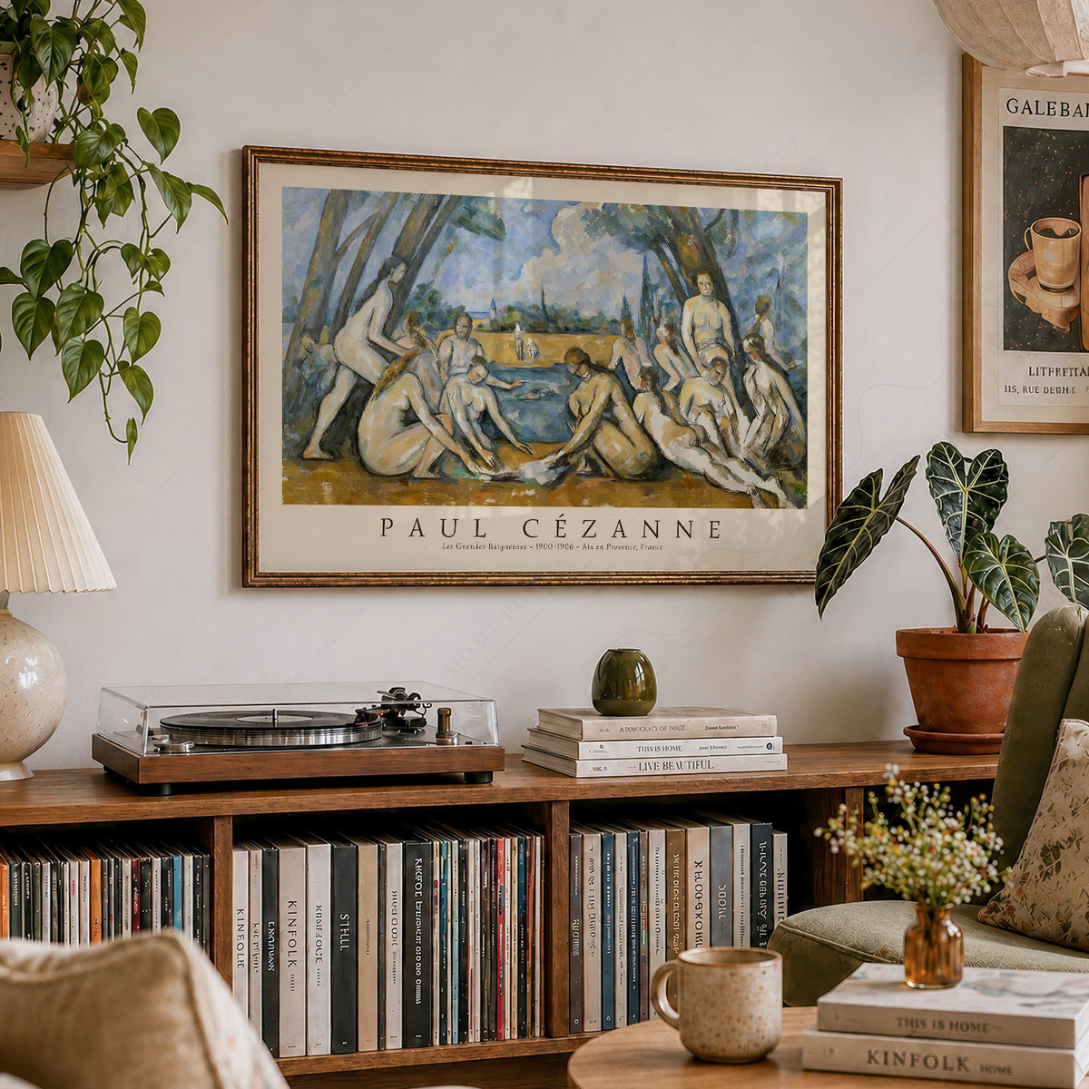 Paul Cezanne Bathers by the Water Exhibition Poster Art Print — artwork preview 19