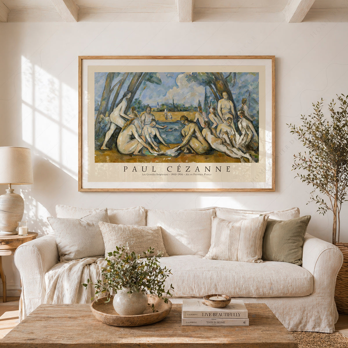 Paul Cezanne Bathers by the Water Exhibition Poster Art Print — artwork preview 23