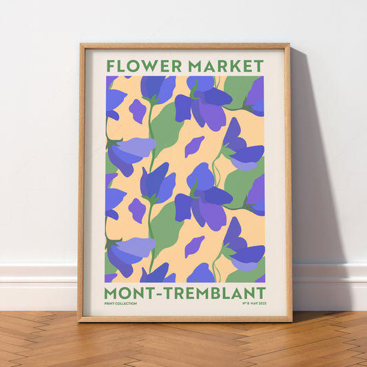 Flower Market Mont-Tremblant Print – Botanical Wall Art Poster Decor — artwork preview 2