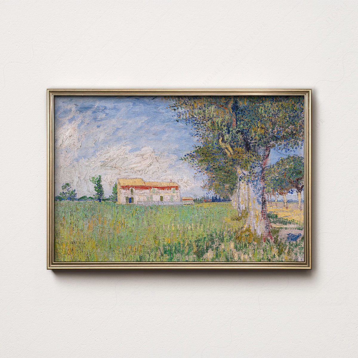 Vincent van Gogh Farmhouse in a Wheatfield Art Print — artwork preview 7
