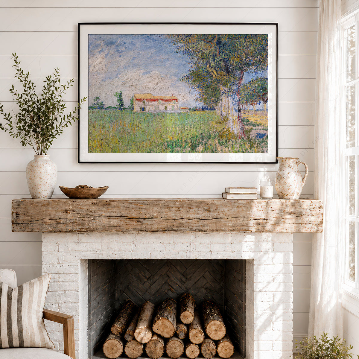 Vincent van Gogh Farmhouse in a Wheatfield Art Print — artwork preview 18