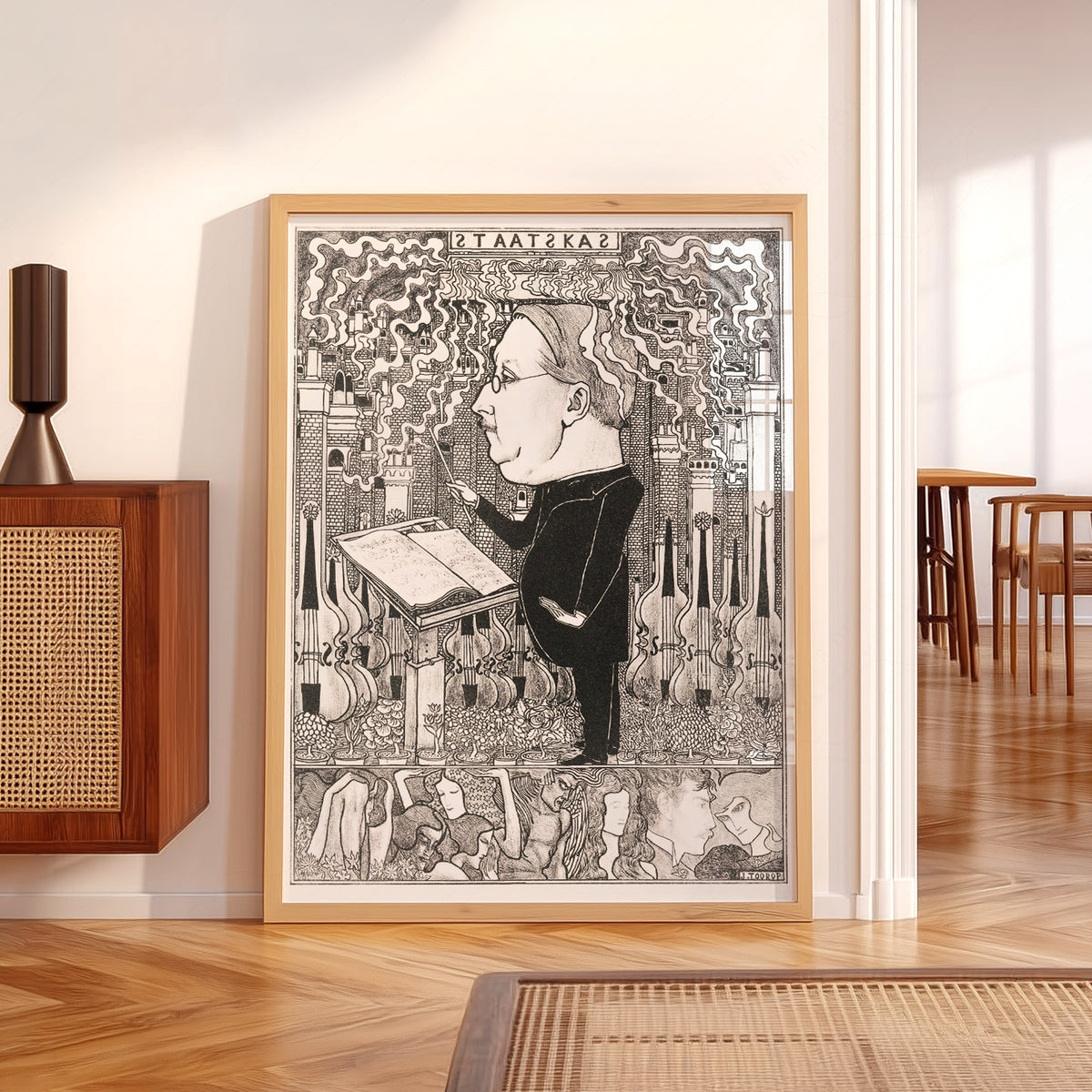 Jan Toorop Woman and Book Exhibition Poster Art Print — artwork preview 5