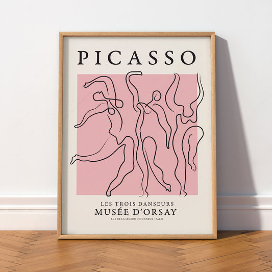Pablo Picasso Les Trois Danseurs Art Print – Modern Line Art Poster — artwork preview 2