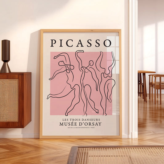 Pablo Picasso Les Trois Danseurs Art Print – Modern Line Art Poster — artwork preview 5