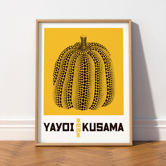 Yayoi Kusama Yellow Pumpkin Exhibition Poster Art Print — artwork preview 2