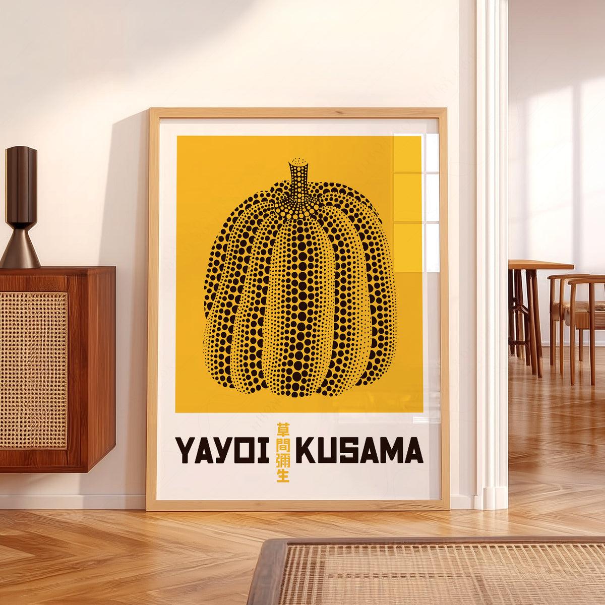 Yayoi Kusama Yellow Pumpkin Exhibition Poster Art Print — artwork preview 5