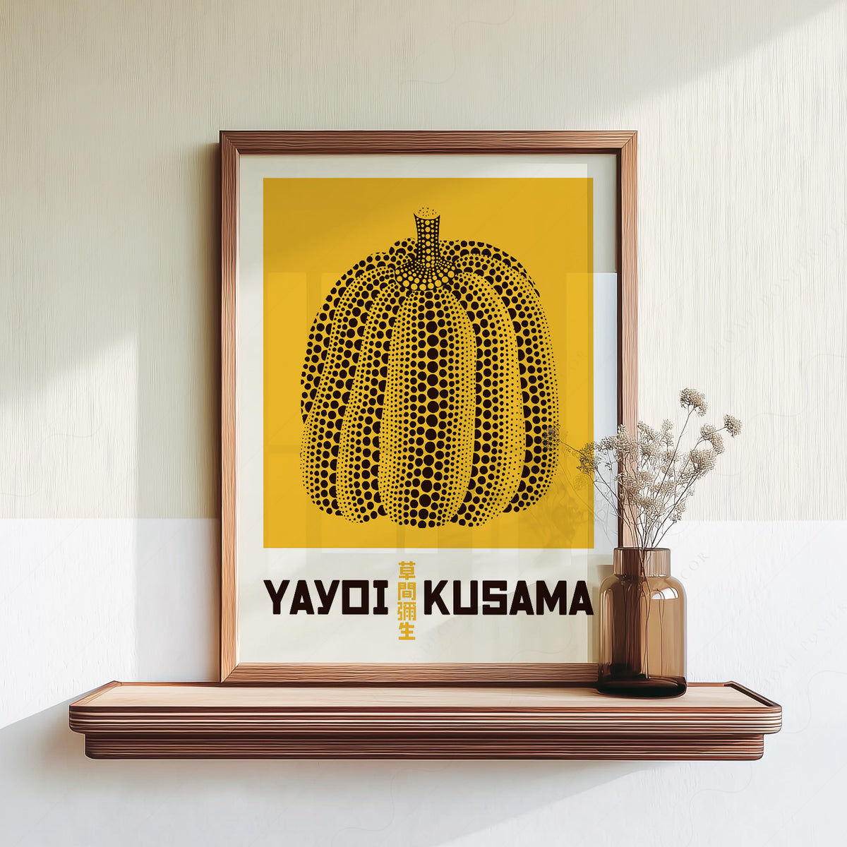 Yayoi Kusama Yellow Pumpkin Exhibition Poster Art Print — artwork preview 18