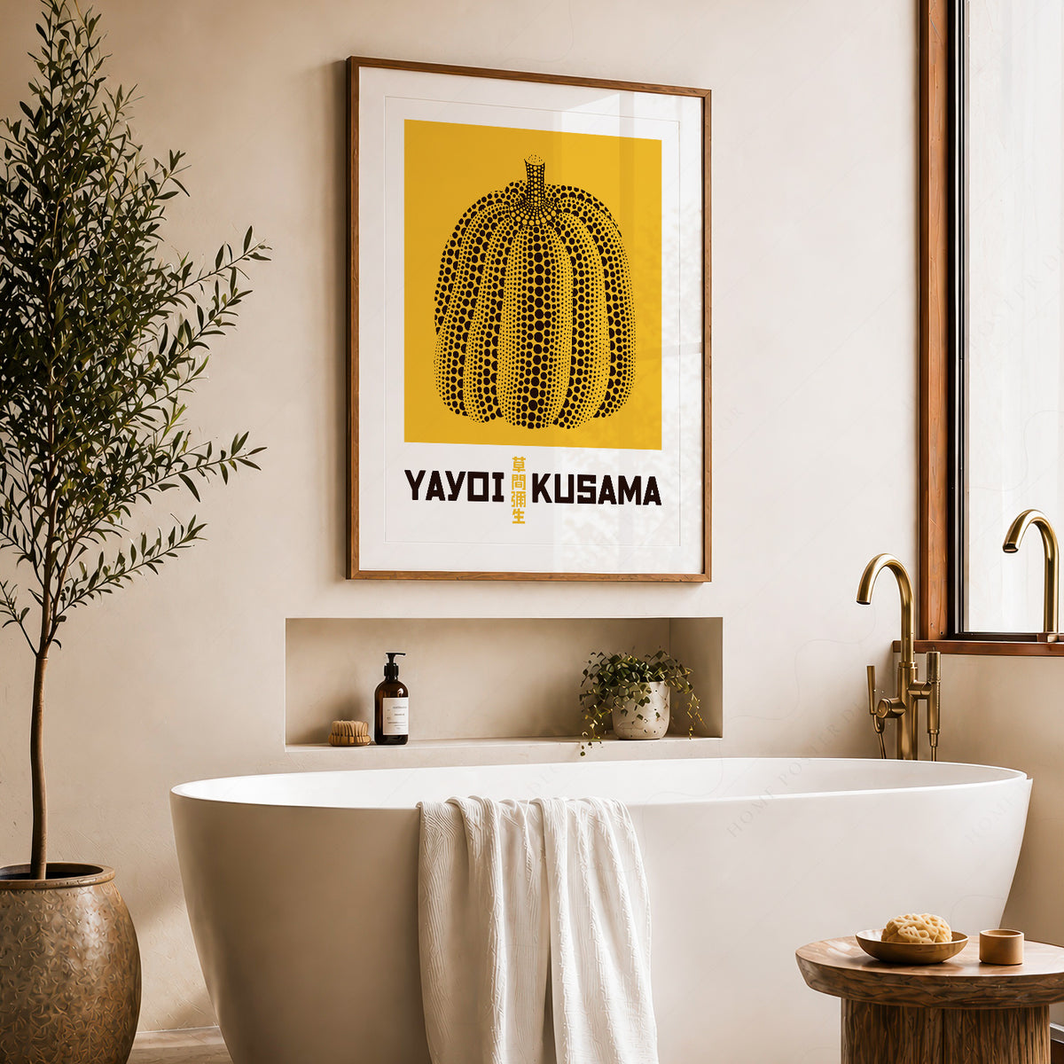 Yayoi Kusama Yellow Pumpkin Exhibition Poster Art Print — artwork preview 22