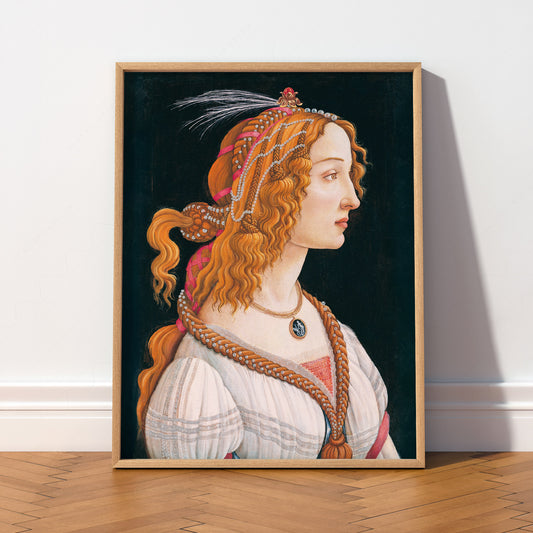 Sandro Botticelli Simonetta Vespucci Portrait Print – Renaissance Wall Art — artwork preview 2