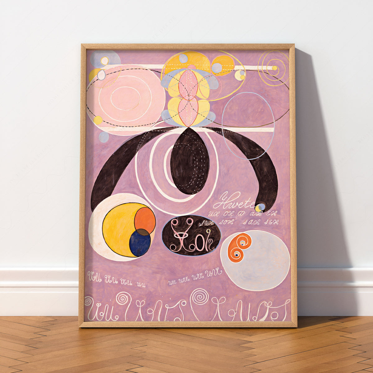 Hilma af Klint Pink Abstract Circles Art Print — artwork preview 2