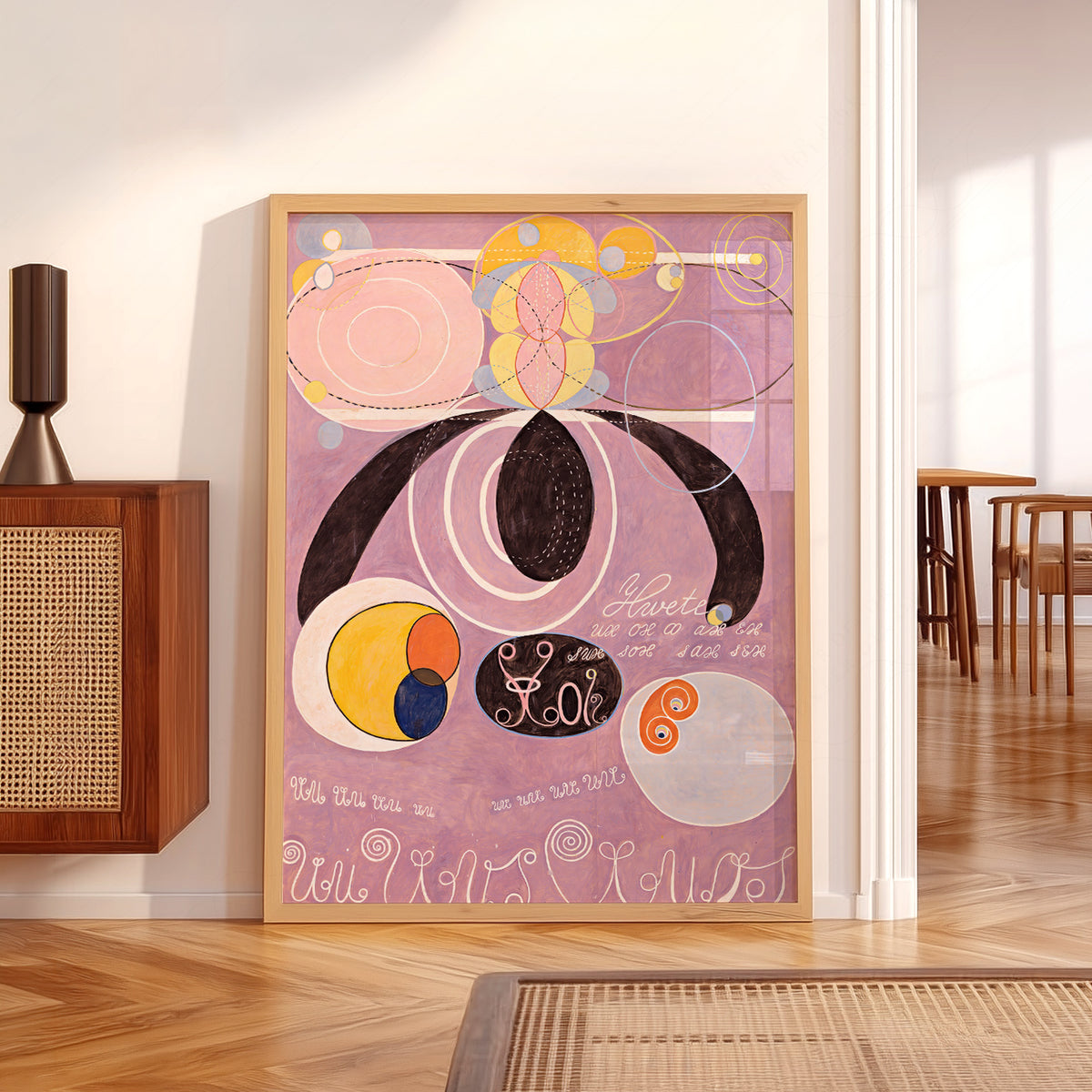 Hilma af Klint Pink Abstract Circles Art Print — artwork preview 5