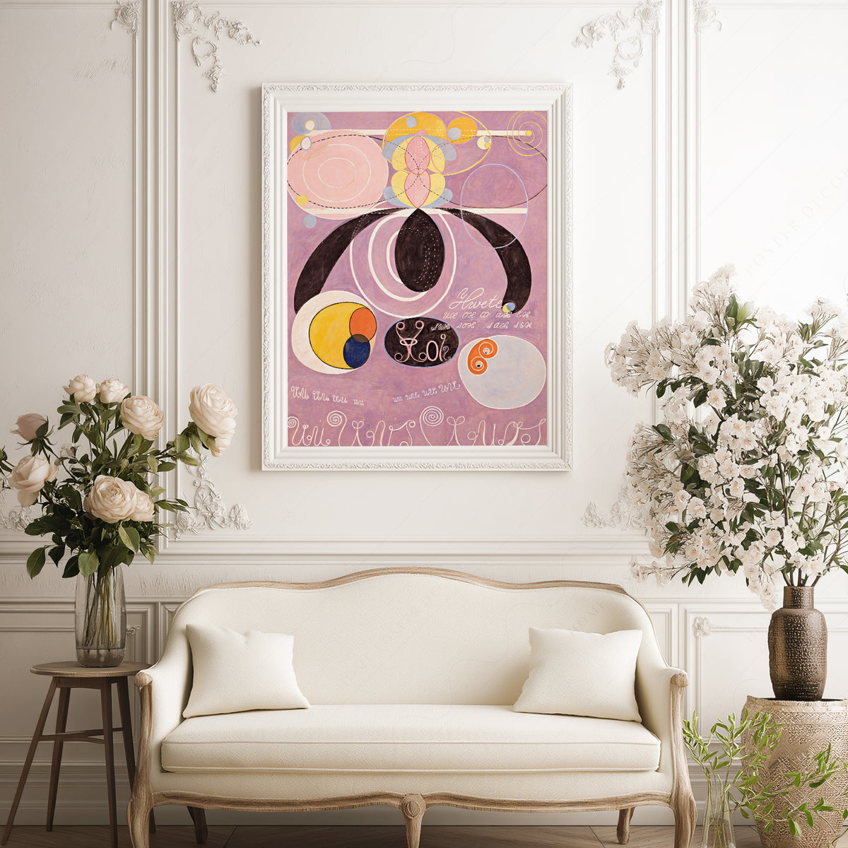 Hilma af Klint Pink Abstract Circles Art Print — artwork preview 17