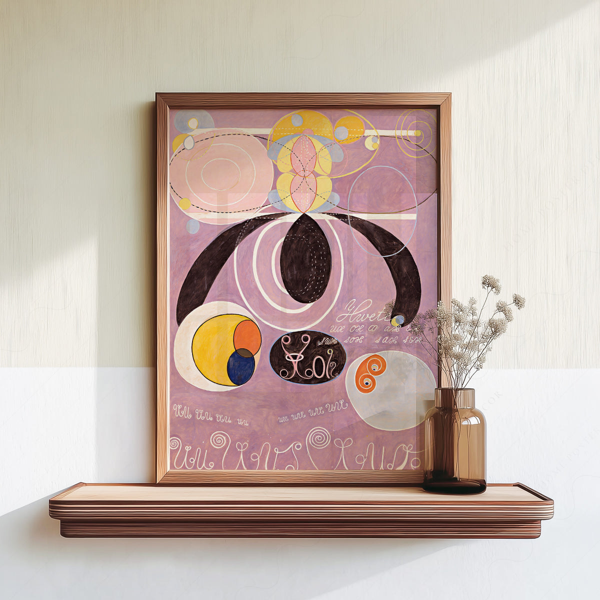 Hilma af Klint Pink Abstract Circles Art Print — artwork preview 18