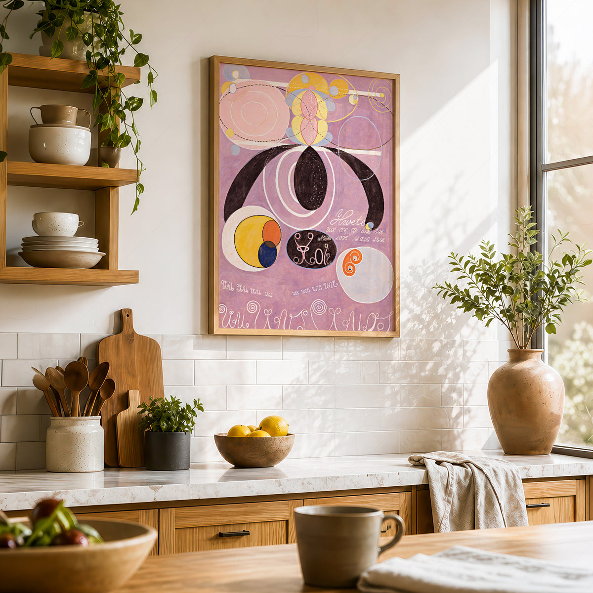 Hilma af Klint Pink Abstract Circles Art Print — artwork preview 23