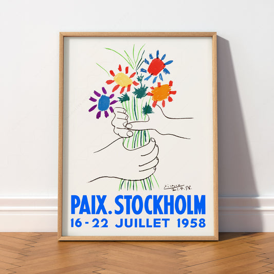 Pablo Picasso Bouquet of Peace Print – Vintage Exhibition Poster — artwork preview 2