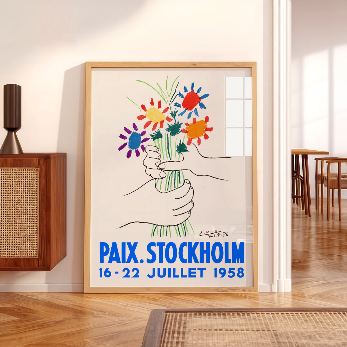 Pablo Picasso Bouquet of Peace Print – Vintage Exhibition Poster — artwork preview 5