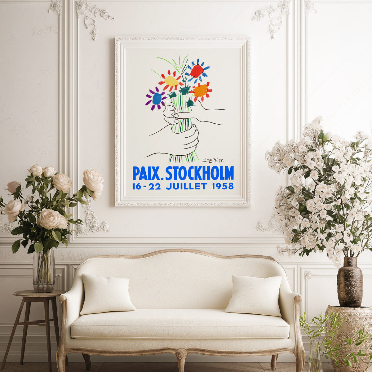 Pablo Picasso Bouquet of Peace Print – Vintage Exhibition Poster — artwork preview 17