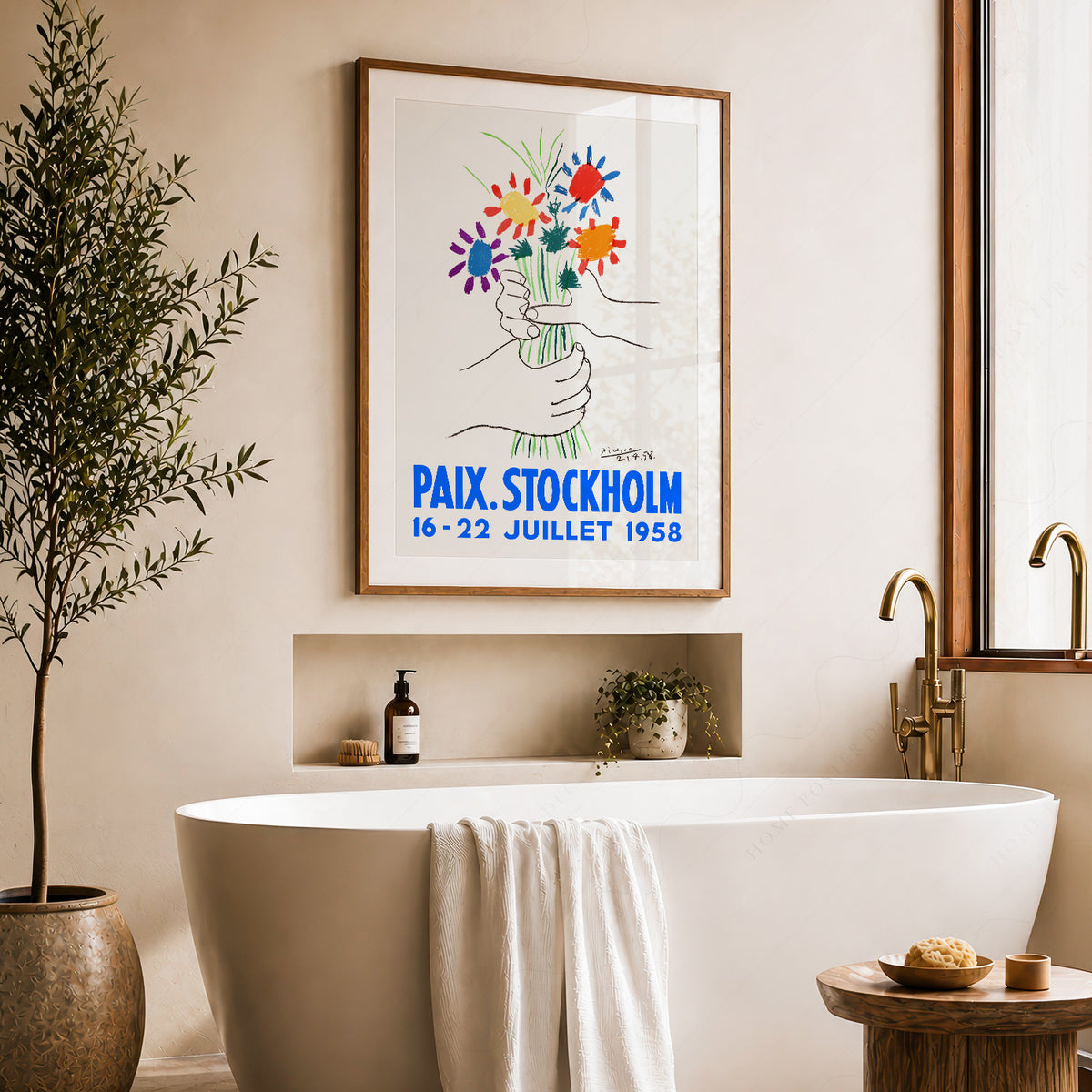 Pablo Picasso Bouquet of Peace Print – Vintage Exhibition Poster — artwork preview 22