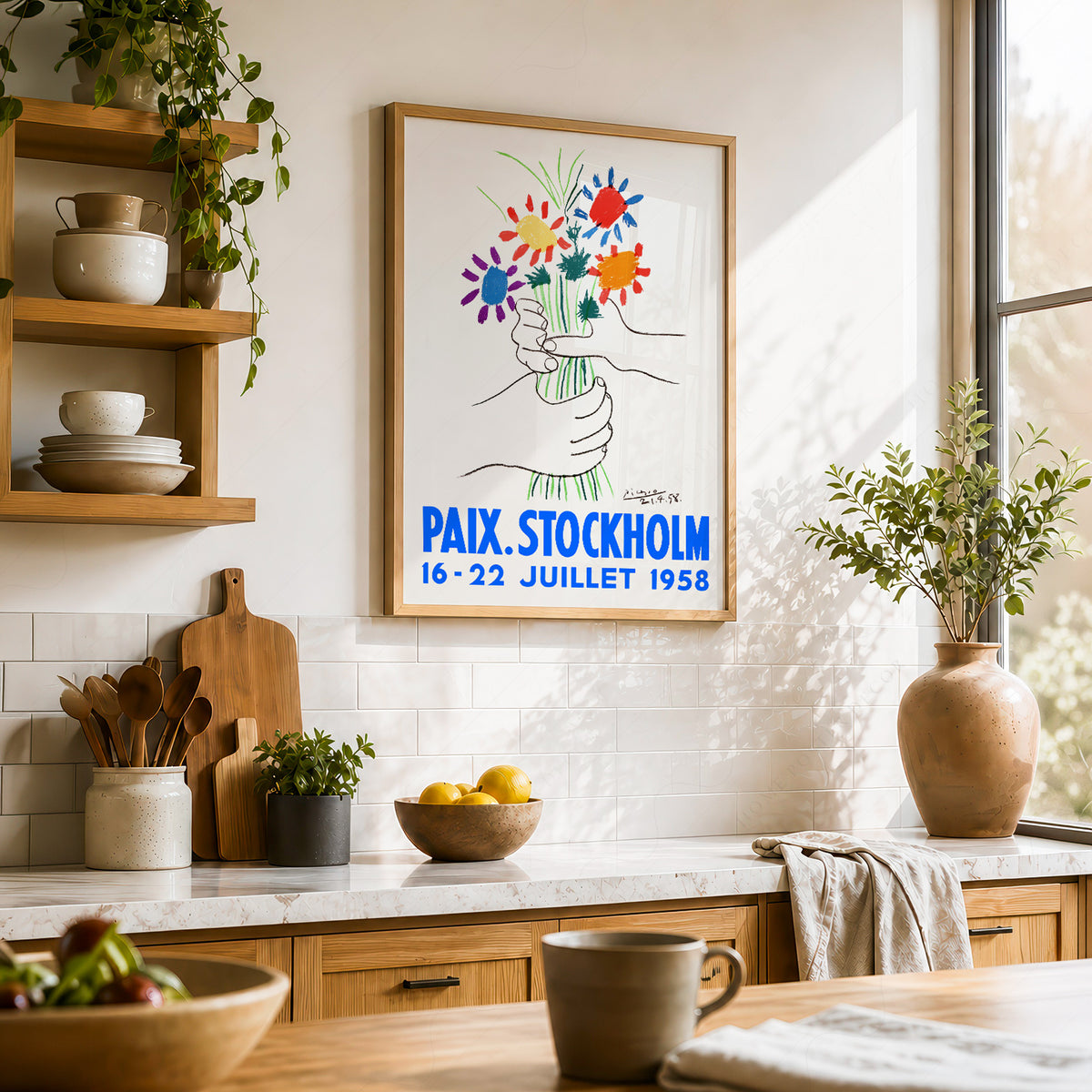 Pablo Picasso Bouquet of Peace Print – Vintage Exhibition Poster — artwork preview 23