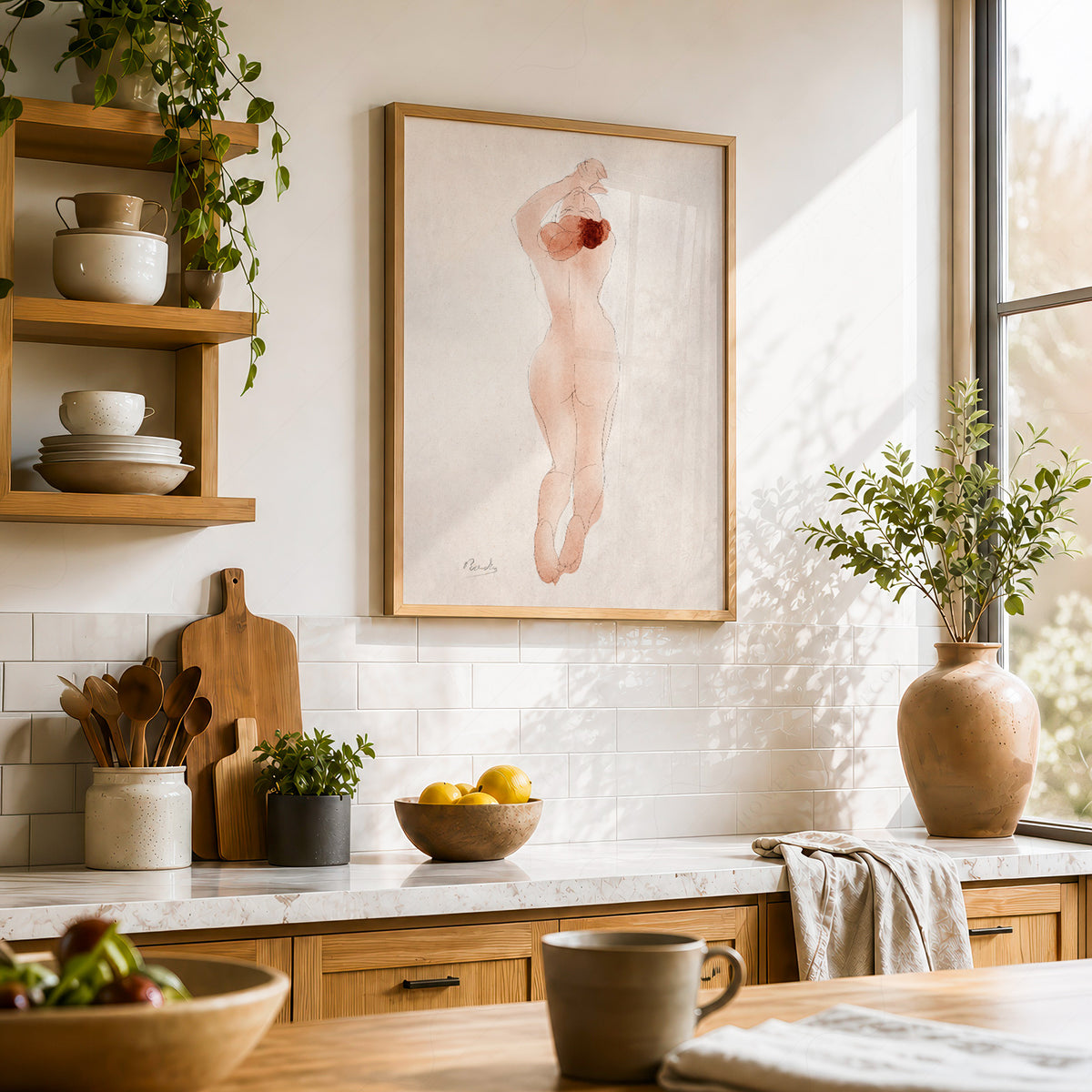 Auguste Rodin Female Nude Study Art Print – Classic Watercolor Poster — artwork preview 23