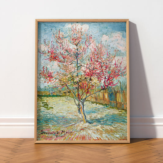 Vincent Van Gogh Pink Peach Trees Art Print – Famous Painting Wall Decor — artwork preview 2