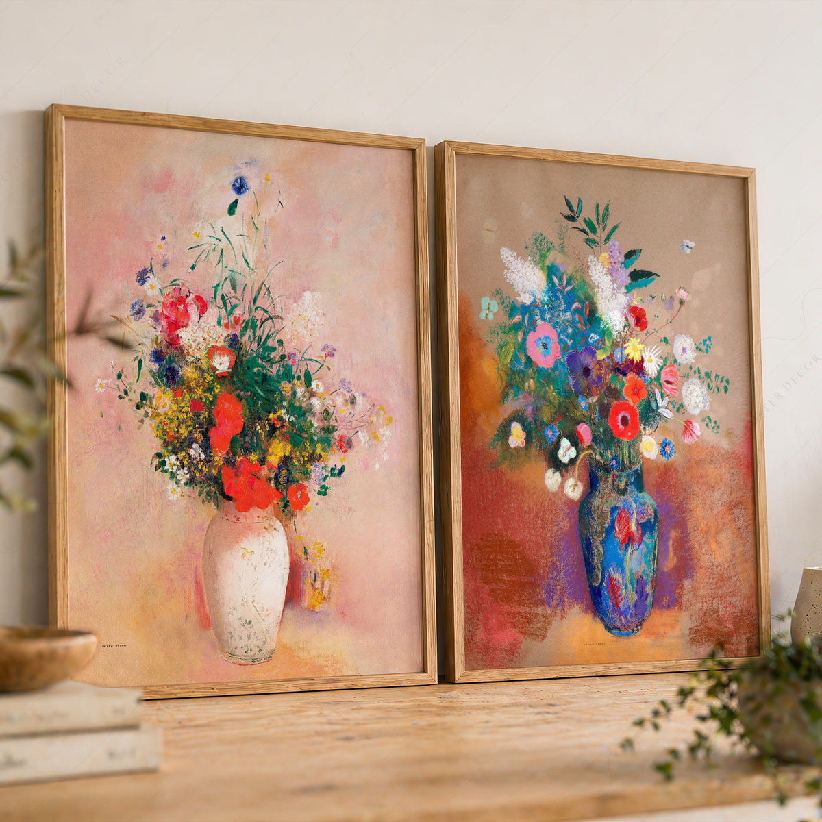 Odilon Redon Flower Vase Pair – Set of 2 Art Prints — artwork preview 8