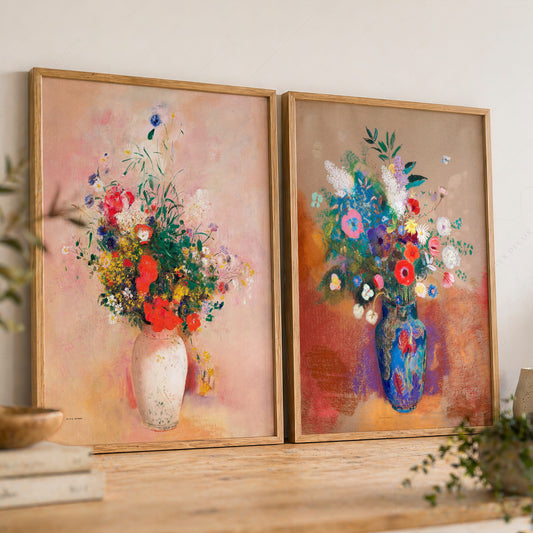 Odilon Redon Flower Vase Pair – Set of 2 Art Prints — artwork preview 8