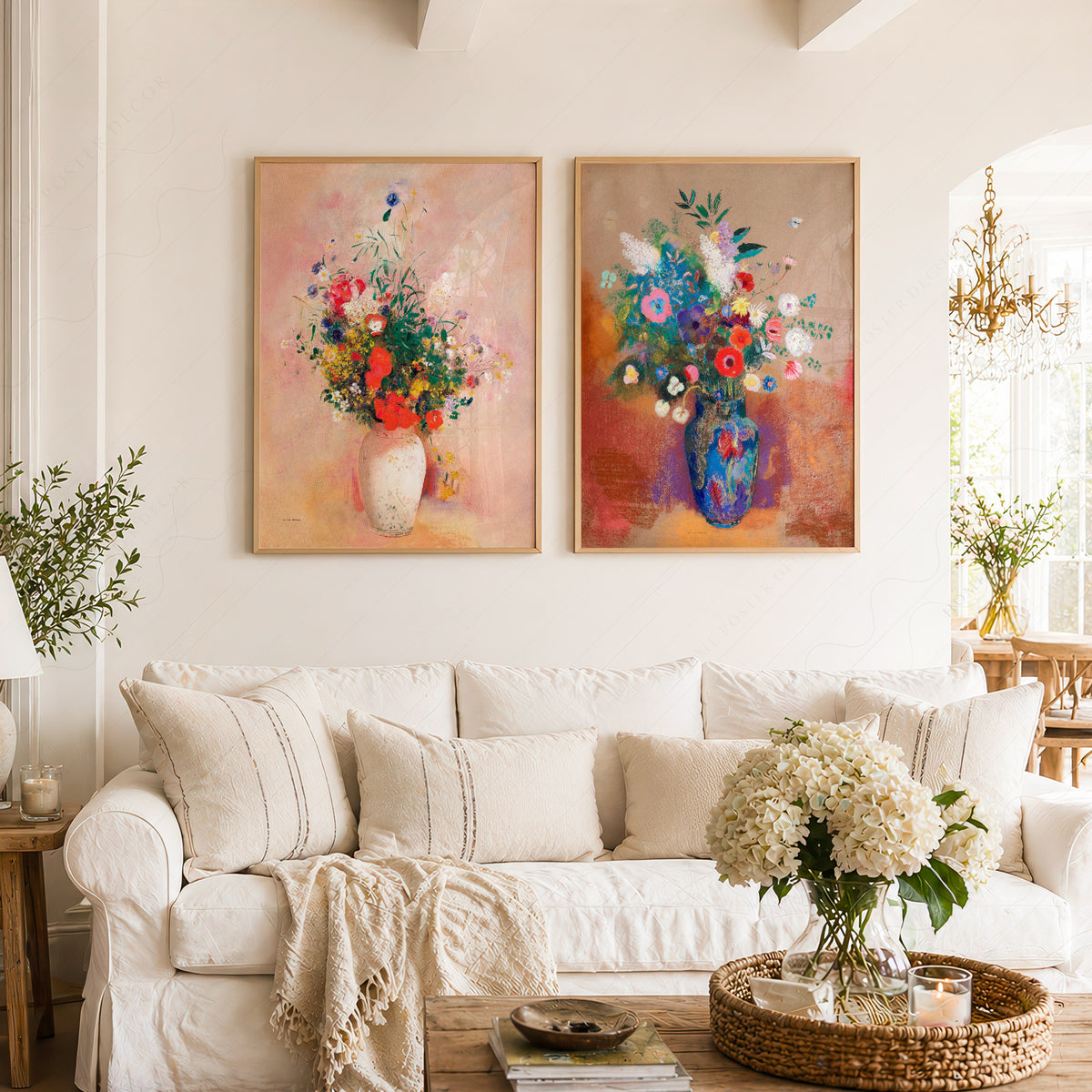 Odilon Redon Flower Vase Pair – Set of 2 Art Prints — artwork preview 2