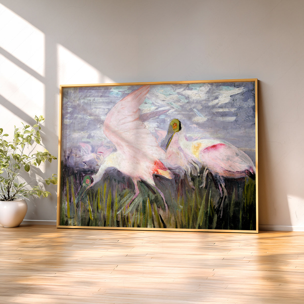 Abbott Handerson Thayer Flamingos Art Print — artwork preview 2