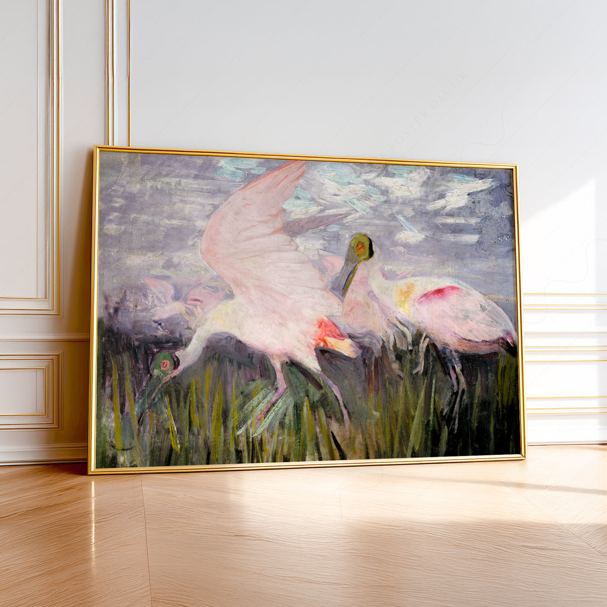 Abbott Handerson Thayer Flamingos Art Print — artwork preview 1