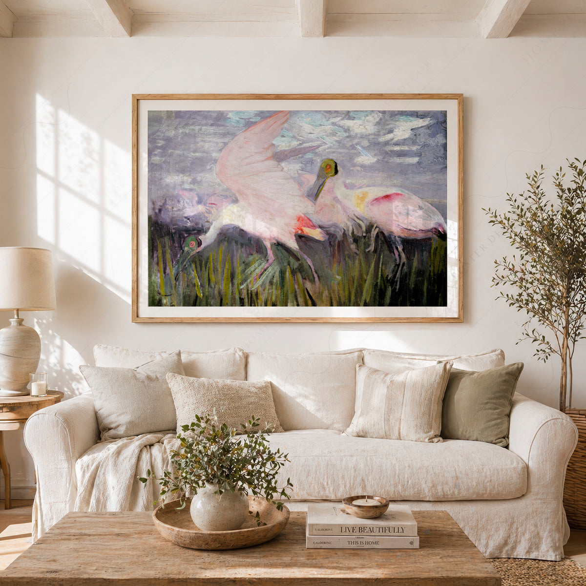 Abbott Handerson Thayer Flamingos Art Print — artwork preview 23