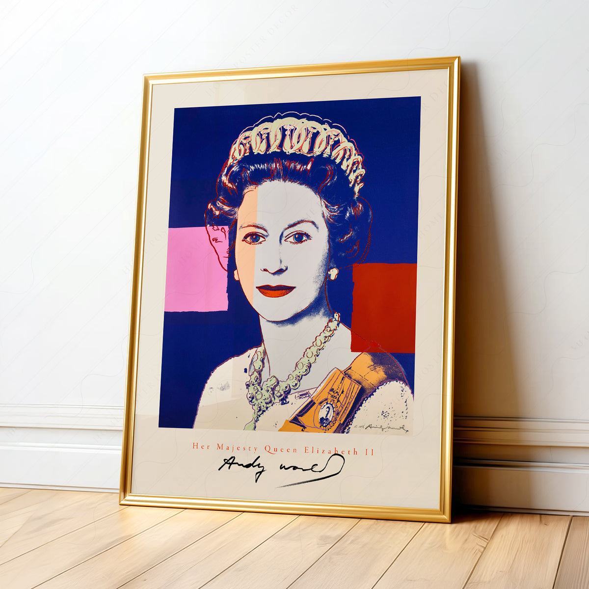 Andy Warhol Queen Elizabeth II Pop Art Print – Modern Wall Art Poster – 20-02 — artwork preview 1