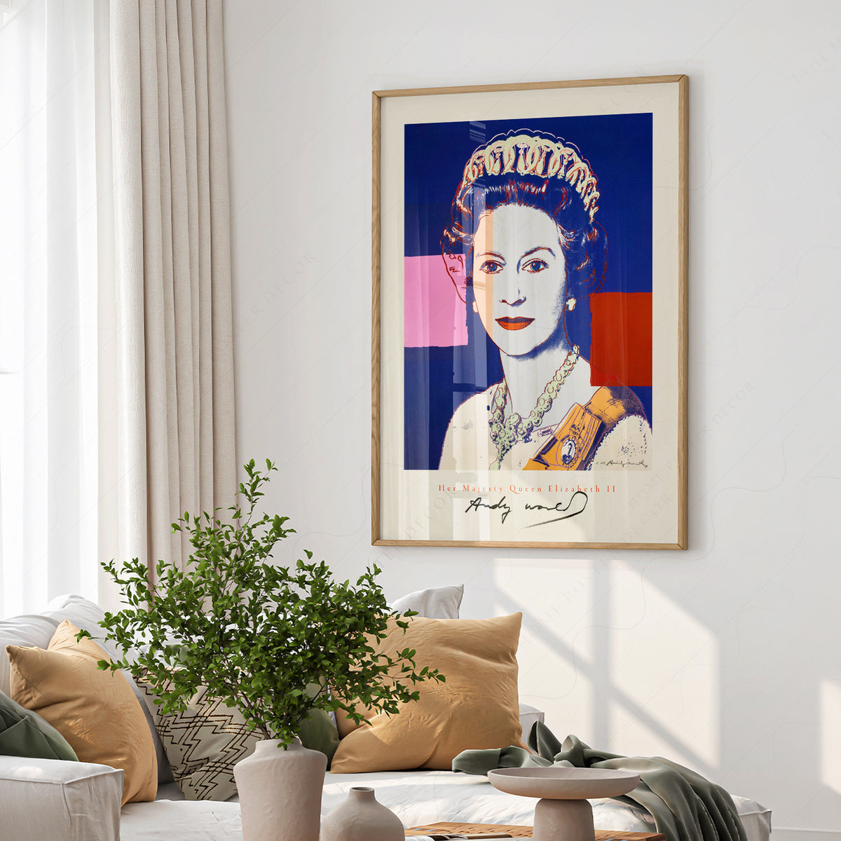 Andy Warhol Queen Elizabeth II Pop Art Print – Modern Wall Art Poster – 20-02 — artwork preview 6