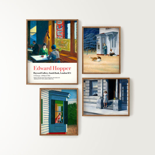 Edward Hopper Set of 4 Prints – American Realism Wall Art Collection – 18-01 — artwork preview 1