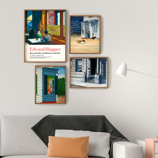 Edward Hopper Set of 4 Prints – American Realism Wall Art Collection – 18-01 — artwork preview 2