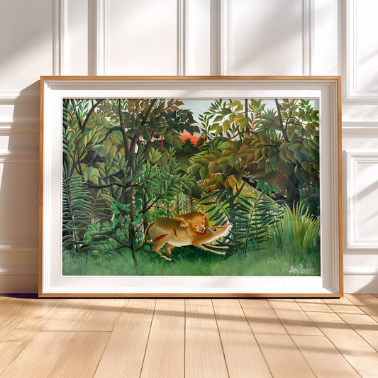 Henri Rousseau The Hungry Lion Art Print – Jungle Wall Art Poster – 10-11 — artwork preview 5